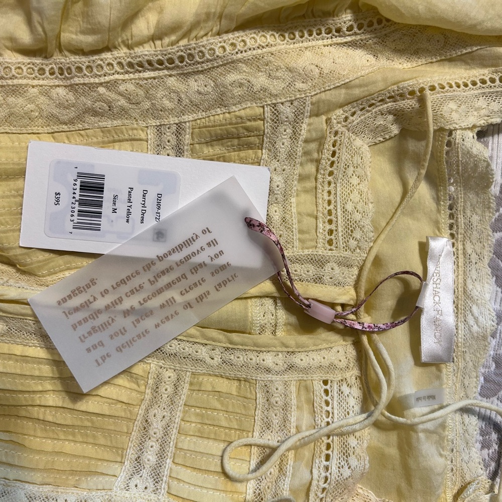 LoveShackFancy Yellow Mini Dress